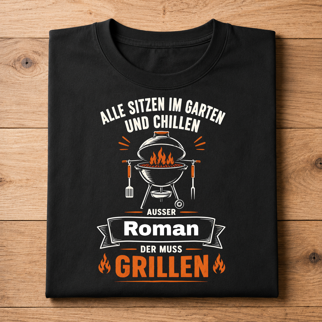 Ich muss Grillen - Personalisierbares T-Shirt